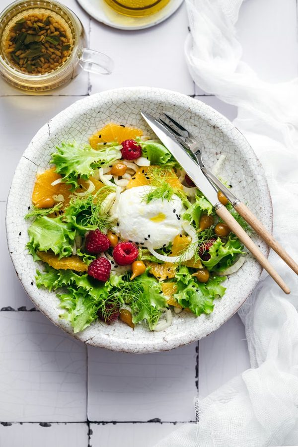 A fresh, colourful salad bowl